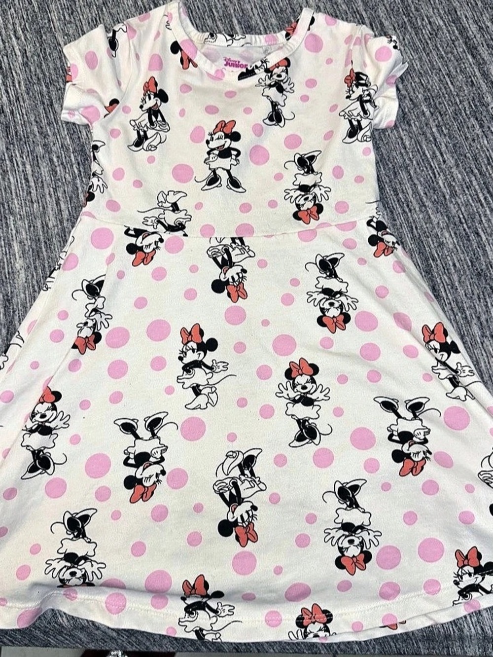 Disney Minnie Mouse Polka Dot Fit and Flare Dress Pink & White 5T